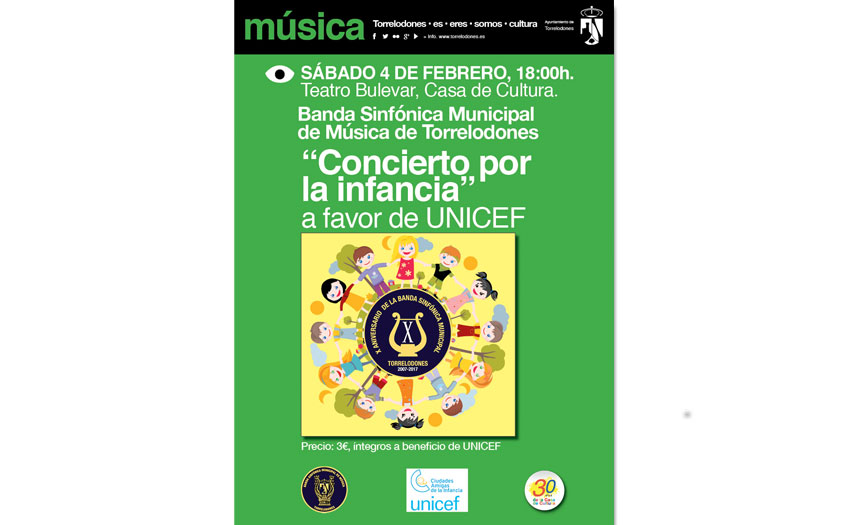 Concierto por la infancia a favor de UNICEF de la Banda Sinfónica de Torrelodones